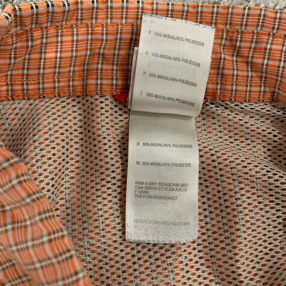 The North Face‎ Shirt Mens XL Orange Short Sleeve Performance Stretch Button
